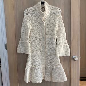 Free People Hand Knit Sweater Jacket